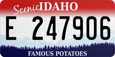 ID license plate E247906