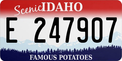 ID license plate E247907