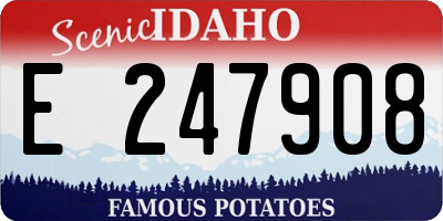 ID license plate E247908