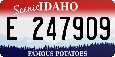 ID license plate E247909