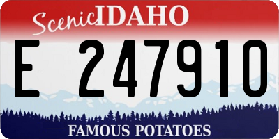 ID license plate E247910