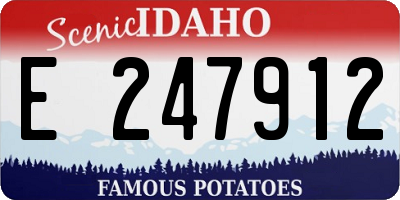 ID license plate E247912
