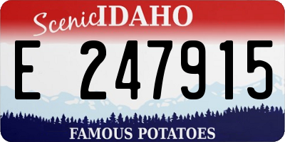 ID license plate E247915