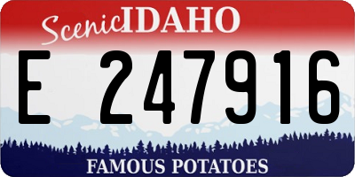 ID license plate E247916