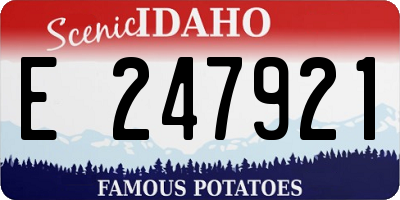ID license plate E247921