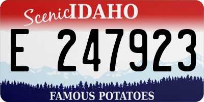 ID license plate E247923