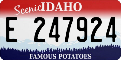 ID license plate E247924