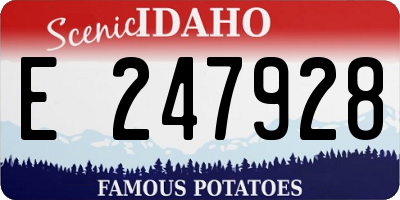 ID license plate E247928