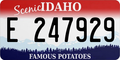 ID license plate E247929