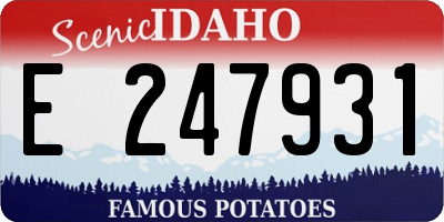 ID license plate E247931