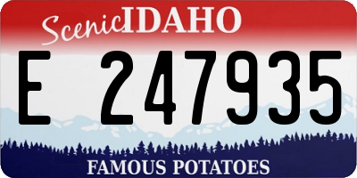 ID license plate E247935