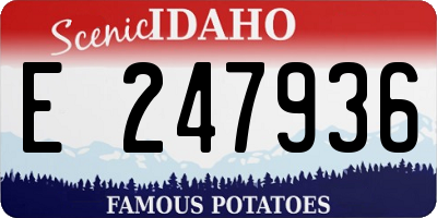 ID license plate E247936