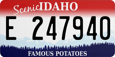 ID license plate E247940