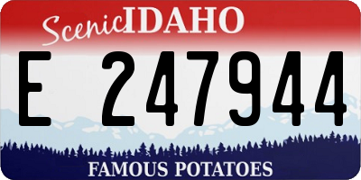ID license plate E247944
