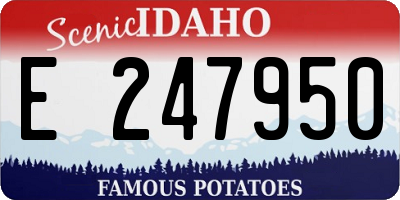 ID license plate E247950