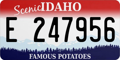 ID license plate E247956