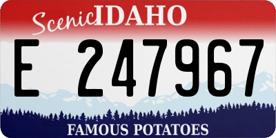 ID license plate E247967