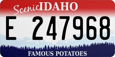 ID license plate E247968