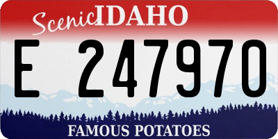 ID license plate E247970