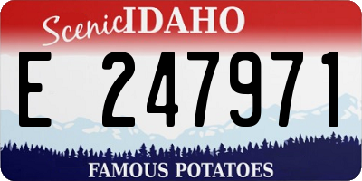 ID license plate E247971