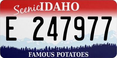 ID license plate E247977