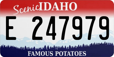 ID license plate E247979