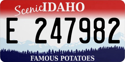 ID license plate E247982