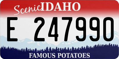 ID license plate E247990