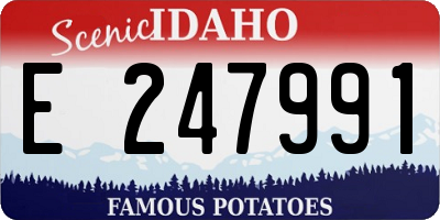 ID license plate E247991