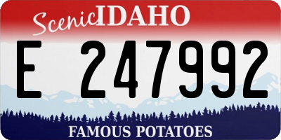 ID license plate E247992