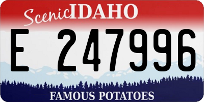 ID license plate E247996