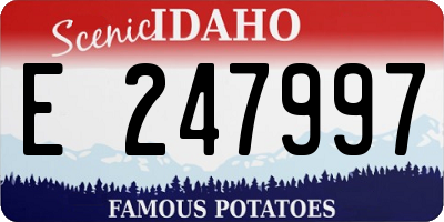 ID license plate E247997