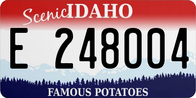 ID license plate E248004