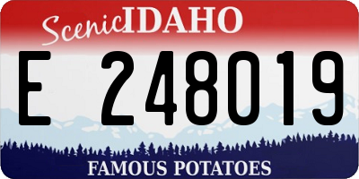 ID license plate E248019