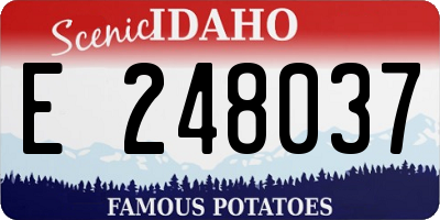 ID license plate E248037