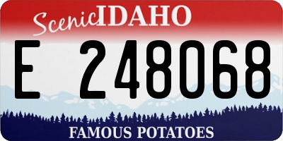 ID license plate E248068
