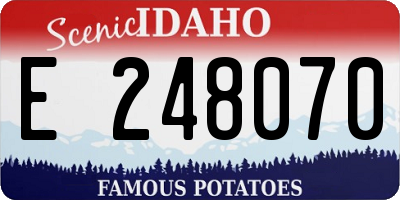 ID license plate E248070
