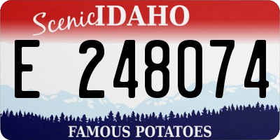 ID license plate E248074