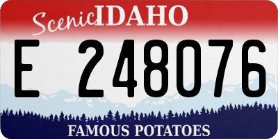 ID license plate E248076