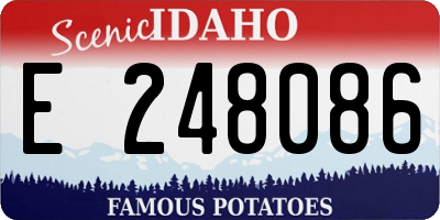 ID license plate E248086