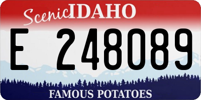 ID license plate E248089