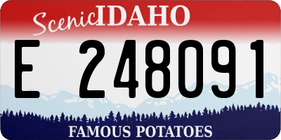 ID license plate E248091