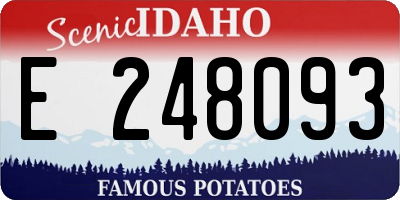 ID license plate E248093