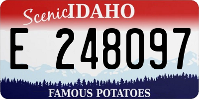 ID license plate E248097