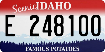 ID license plate E248100
