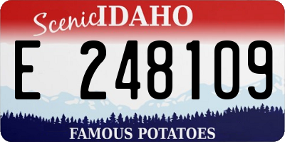 ID license plate E248109