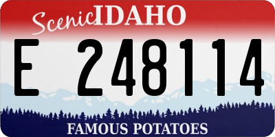 ID license plate E248114