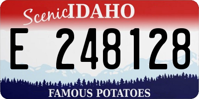 ID license plate E248128