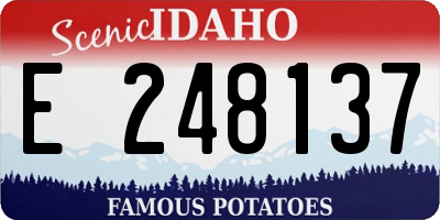 ID license plate E248137