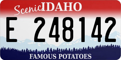 ID license plate E248142